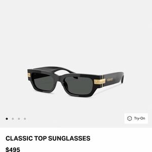 Versace Black Sunglasses with Gold Accents